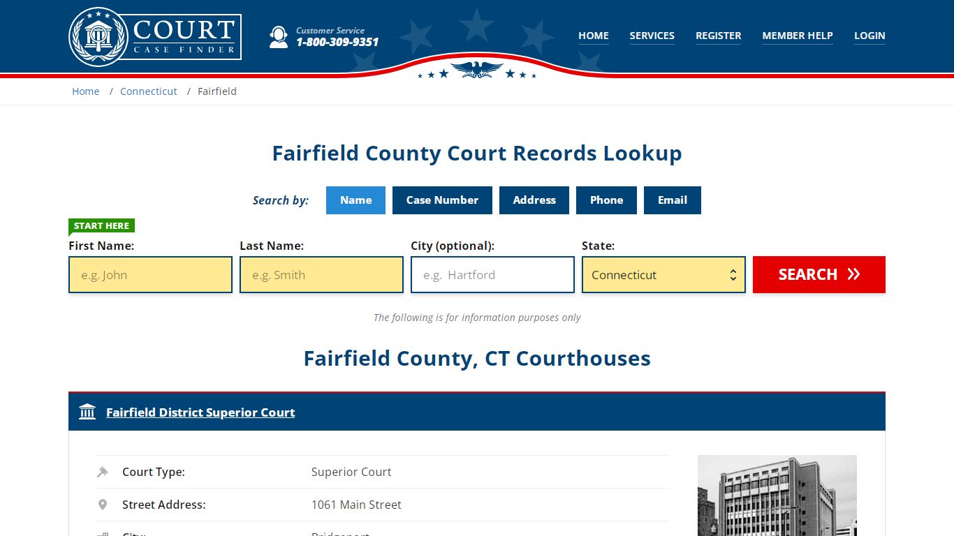 Fairfield County Court Records | CT Case Lookup